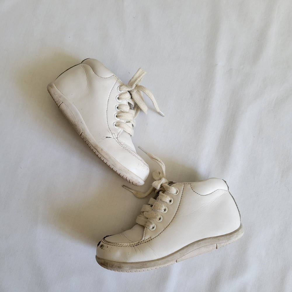 Stride Rite Leather Unisex White Booties Sensory Response Technology Toddler Sz7